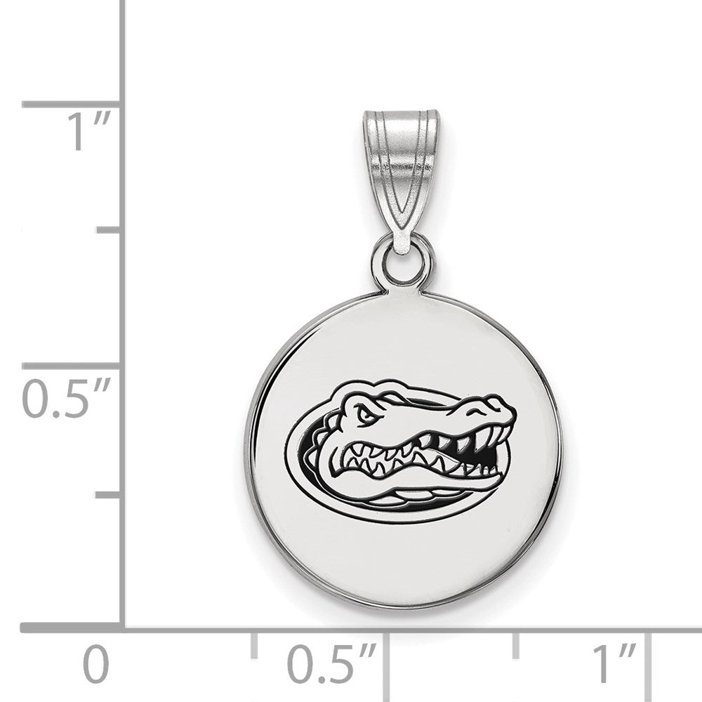 Sterlingsilber Rhodiniert Logoart University Of Florida Gator Mittel Emailliert Plättchen Anhänger