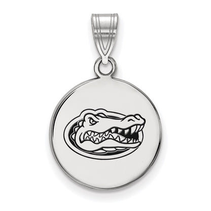 Sterlingsilber Rhodiniert Logoart University Of Florida Gator Mittel Emailliert Plättchen Anhänger