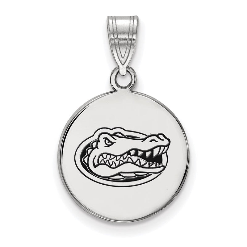 Sterlingsilber Rhodiniert Logoart University Of Florida Gator Mittel Emailliert Plättchen Anhänger