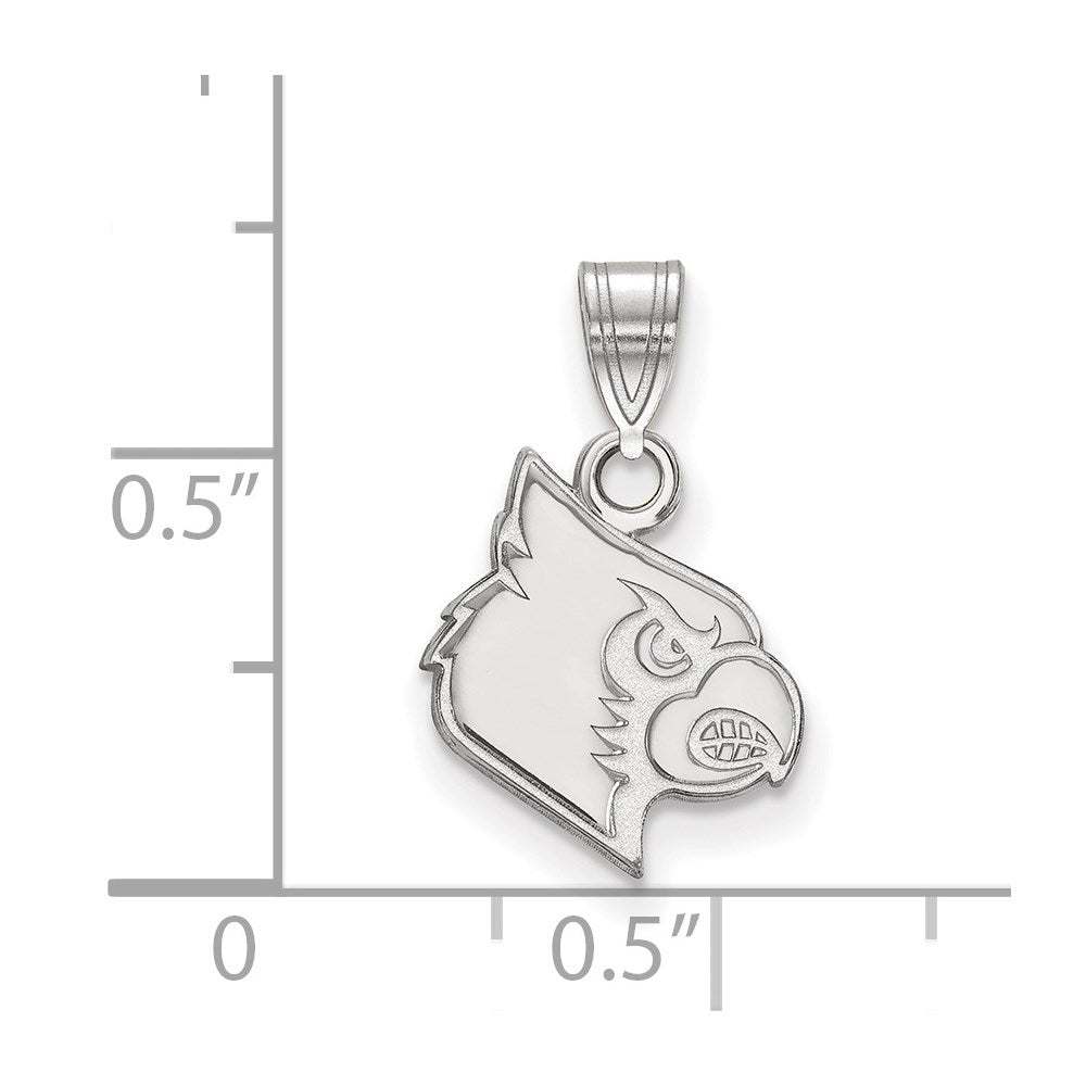 Sterlingsilber Rhodiniert Logoart University Of Louisville Cardinal Klein Anhänger