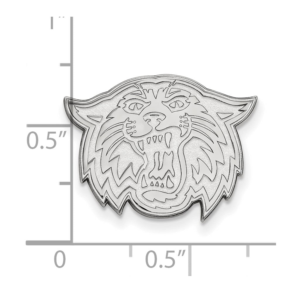 14K Weißgold Logoart Villanova University Wildkatze Anstecknadel