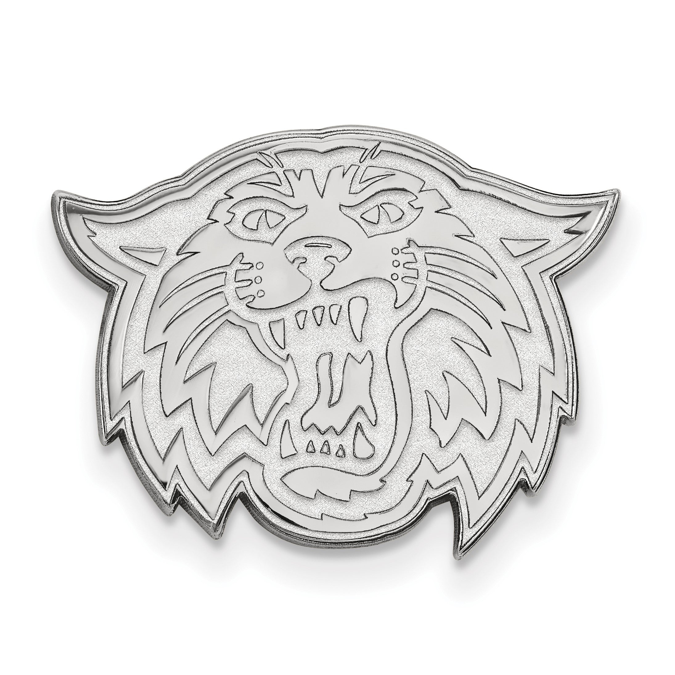 14K Weißgold Logoart Villanova University Wildkatze Anstecknadel