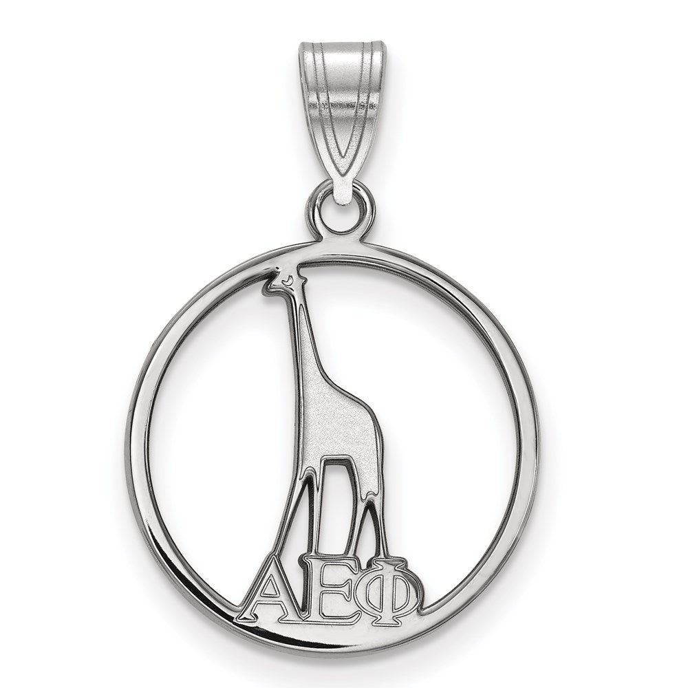 Sterlingsilber Rhodiniert Logoart Alpha Epsilon Phi Sorority Symbol Klein Kreis Anhänger