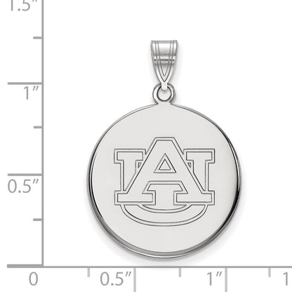 Sterlingsilber Rhodiniert Logoart Auburn University Groß Plättchen Anhänger