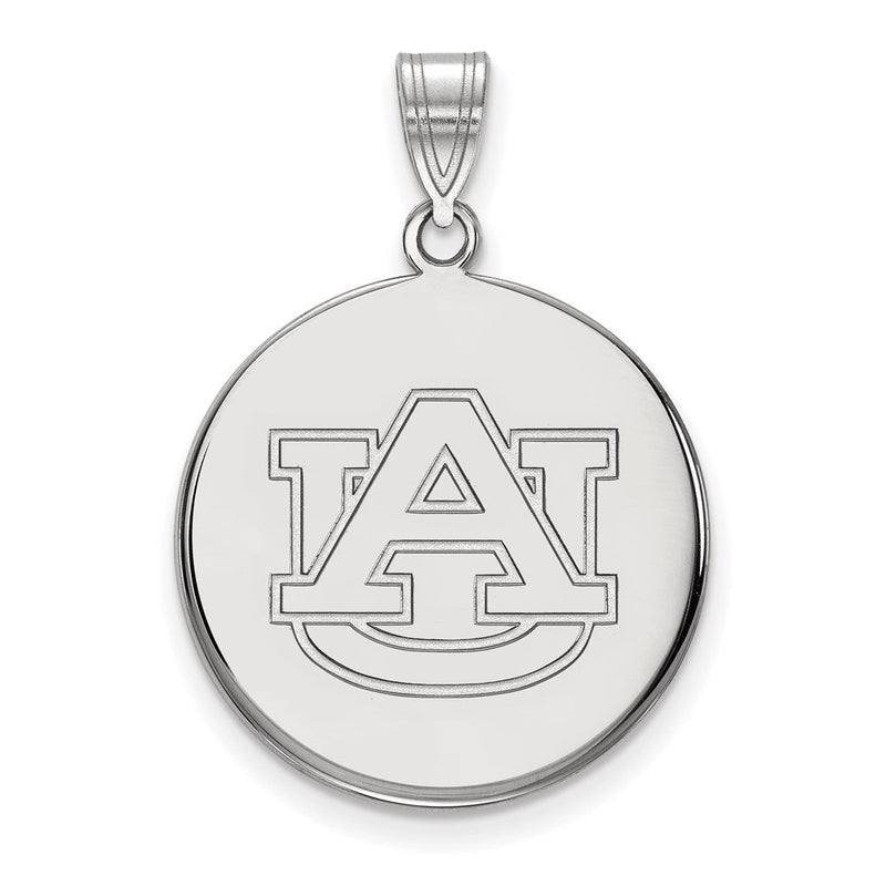Sterlingsilber Rhodiniert Logoart Auburn University Groß Plättchen Anhänger