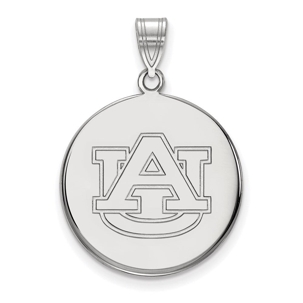 14K Weißgold Logoart Auburn University Groß Plättchen Anhänger