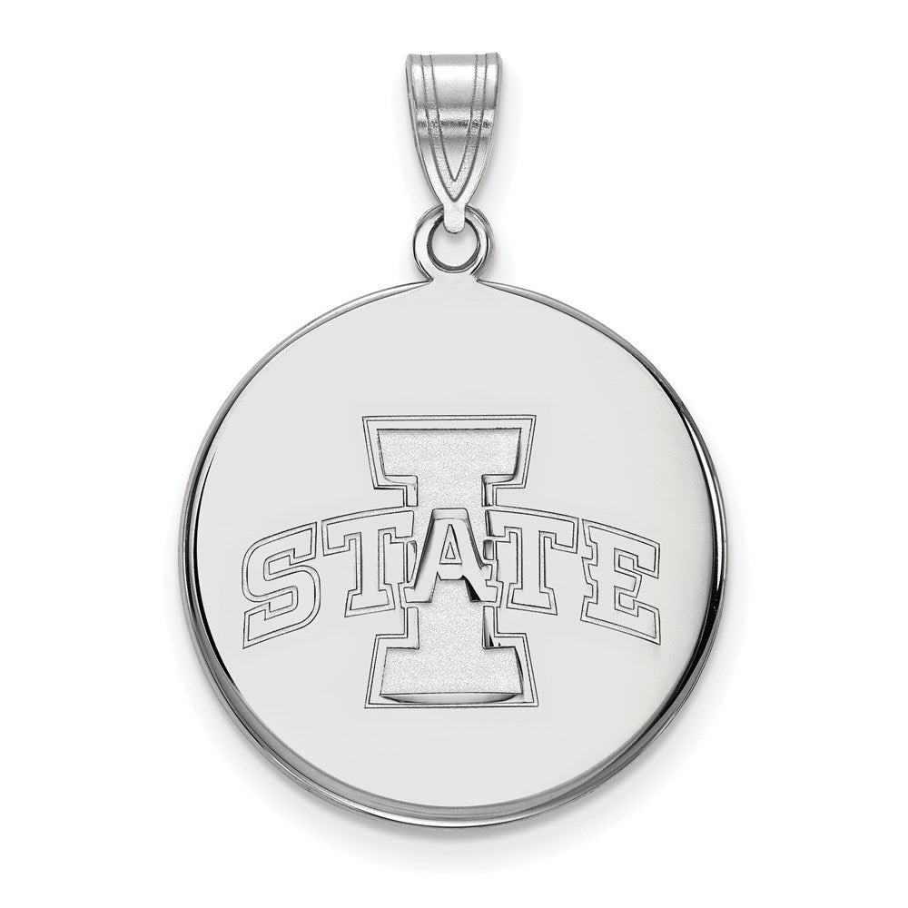 Sterlingsilber Rhodiniert Logoart Iowa State University Groß Plättchen Anhänger