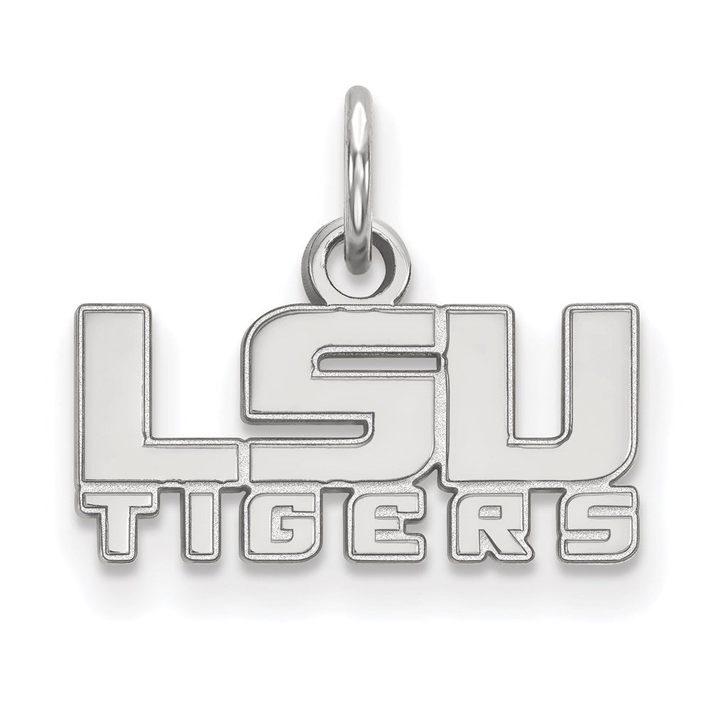Sterlingsilber Rhodiniert Logoart Louisiana State University L S U Tigers Extra Klein Anhänger