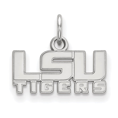 Sterlingsilber Rhodiniert Logoart Louisiana State University L S U Tigers Extra Klein Anhänger