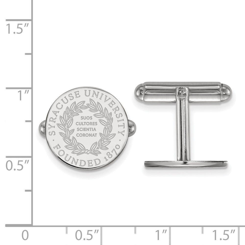 Sterlingsilber Rhodiniert Logoart Syracuse University Wappen Manschette Knöpfe