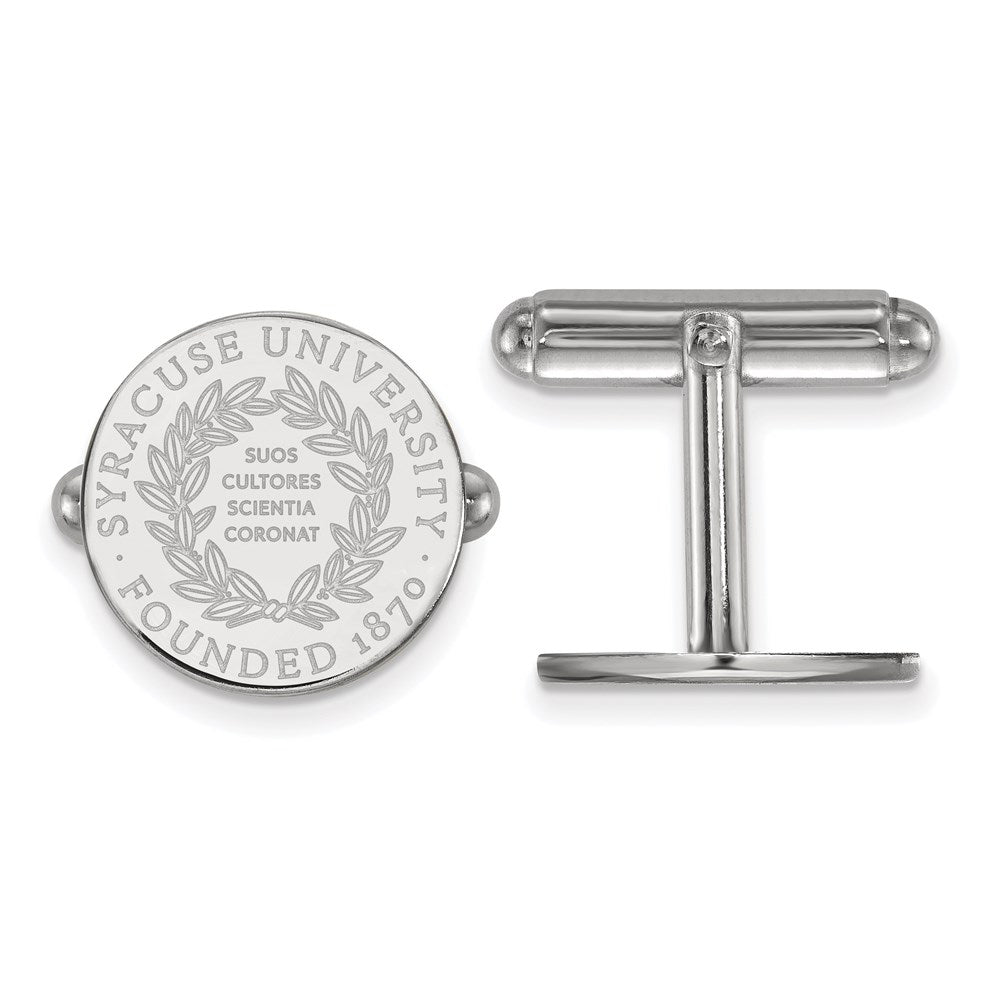 Sterlingsilber Rhodiniert Logoart Syracuse University Wappen Manschette Knöpfe