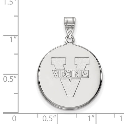Sterlingsilber Rhodiniert Logoart University Of Virginia Groß Plättchen Anhänger