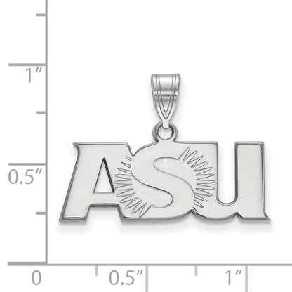 10K Weißgold Logoart Arizona State University A S U Groß Anhänger