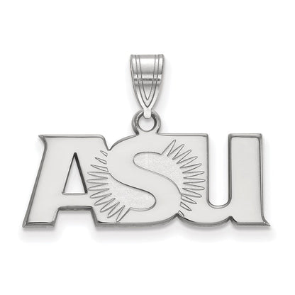 10K Weißgold Logoart Arizona State University A S U Groß Anhänger