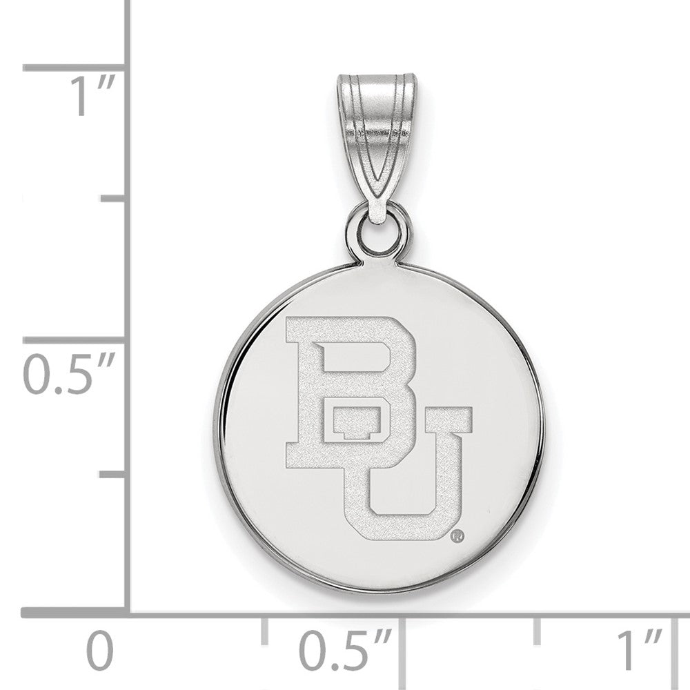 Sterlingsilber Rhodiniert Logoart Baylor University Bears Mittel Plättchen Anhänger