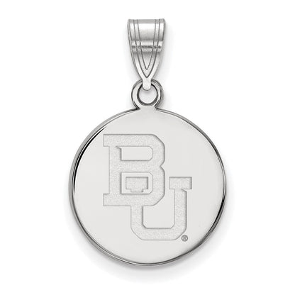 10K Weißgold Logoart Baylor University Bears Mittel Plättchen Anhänger