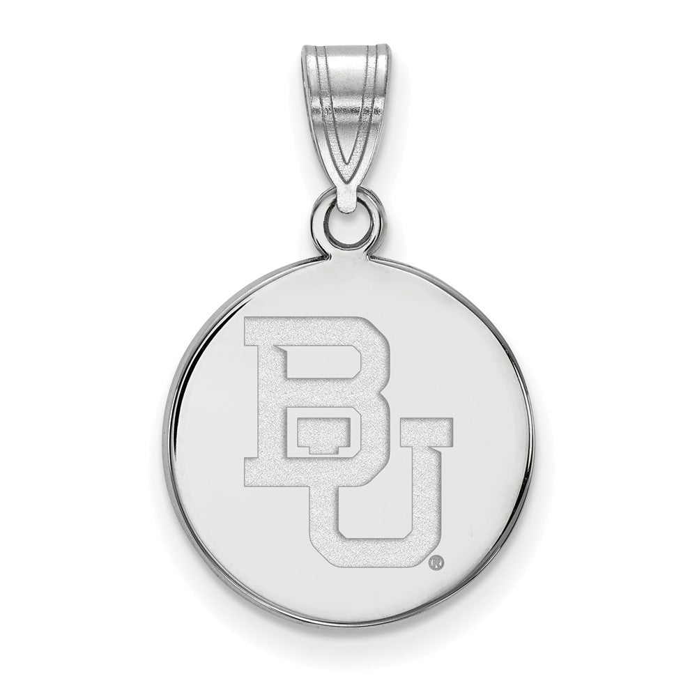 Sterlingsilber Rhodiniert Logoart Baylor University Bears Mittel Plättchen Anhänger