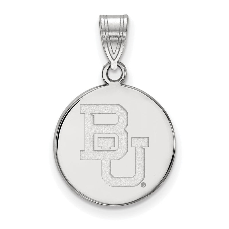 Sterlingsilber Rhodiniert Logoart Baylor University Bears Mittel Plättchen Anhänger