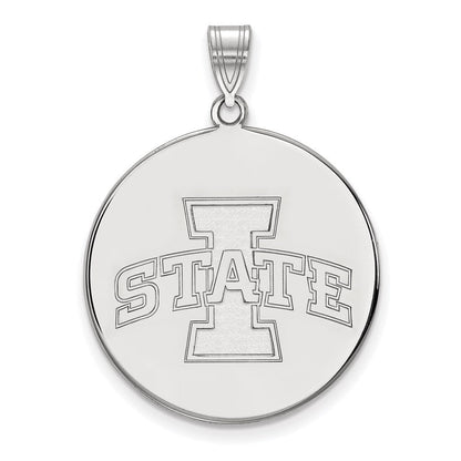 Sterlingsilber Rhodiniert Logoart Iowa State University Extra Groß Plättchen Anhänger