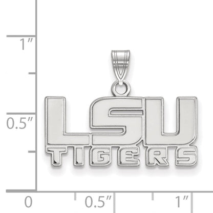 Sterlingsilber Rhodiniert Logoart Louisiana State University L S U Tigers Klein Anhänger