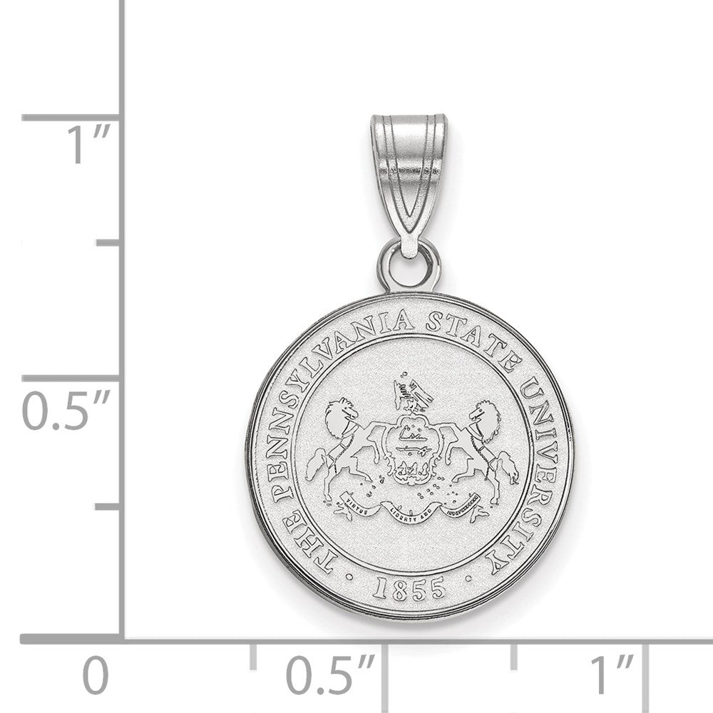 Sterlingsilber Rhodiniert Logoart Penn State University Mittel Wappen Anhänger
