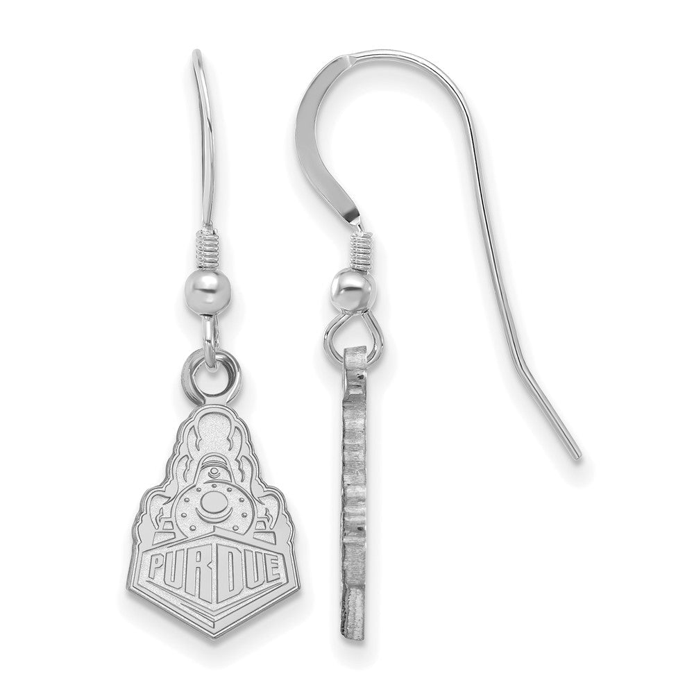 Sterlingsilber Rhodiniert Logoart Purdue University Boilermakers Zug Logo Klein Hängend Draht Ohrringe