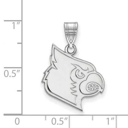 10K Weißgold Logoart University Of Louisville Cardinal Groß Anhänger