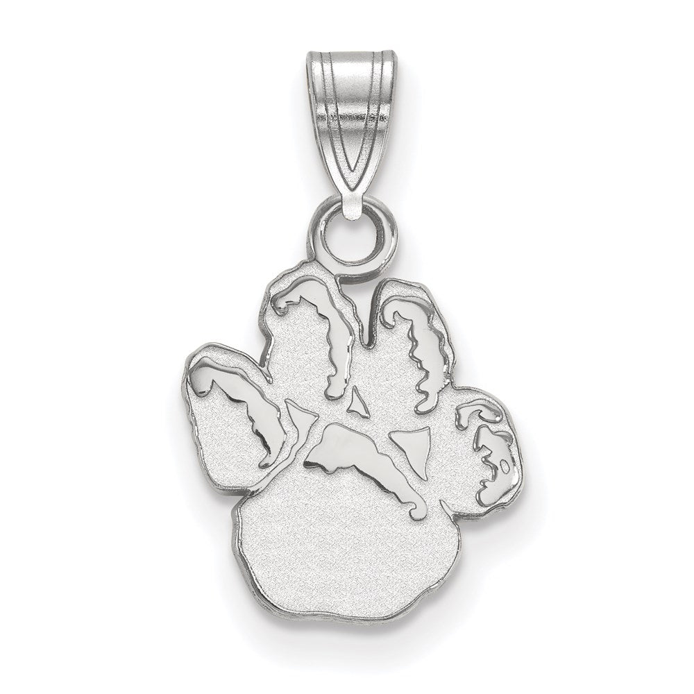 Sterlingsilber Rhodiniert Logoart University Of Pittsburgh Panther Paw Klein Anhänger
