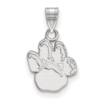 Sterlingsilber Rhodiniert Logoart University Of Pittsburgh Panther Paw Klein Anhänger