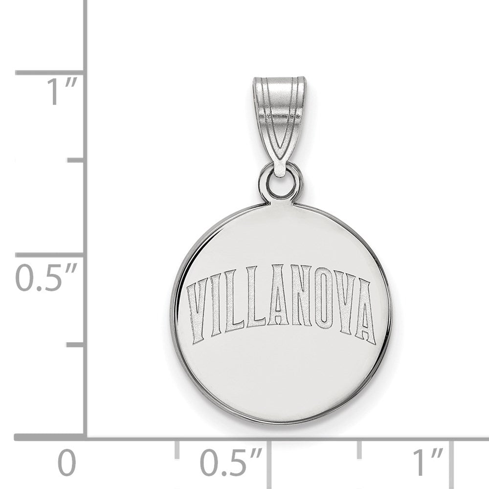 Sterlingsilber Rhodiniert Logoart Villanova University Mittel Plättchen Anhänger