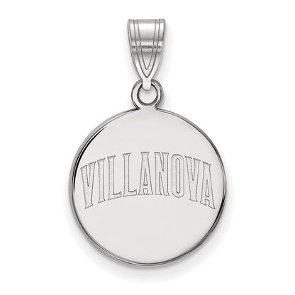 10K Weißgold Logoart Villanova University Mittel Plättchen Anhänger