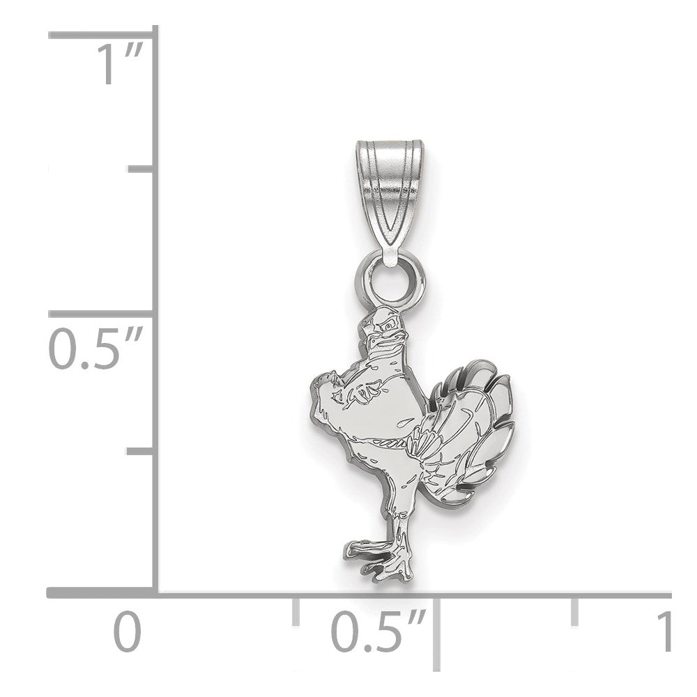 Sterlingsilber Rhodiniert Logoart Virginia Tech Hokiebird Klein Anhänger