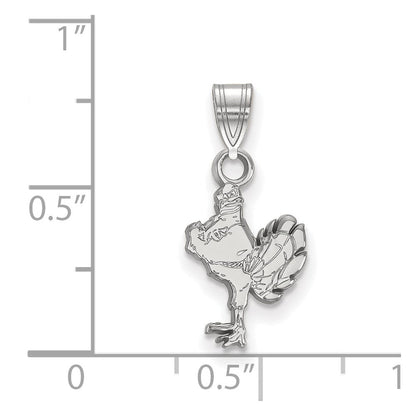 Sterlingsilber Rhodiniert Logoart Virginia Tech Hokiebird Klein Anhänger