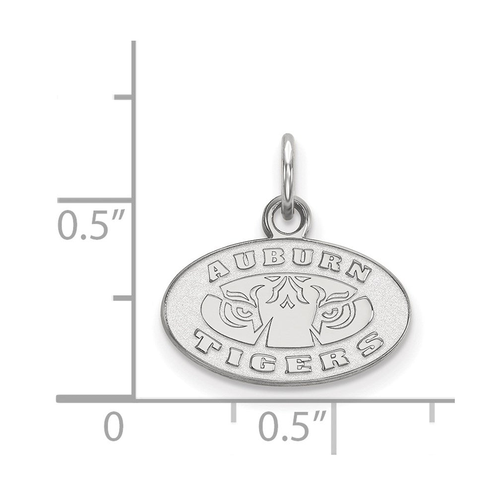 10K Weißgold Logoart Auburn Tigers Extra Klein Anhänger