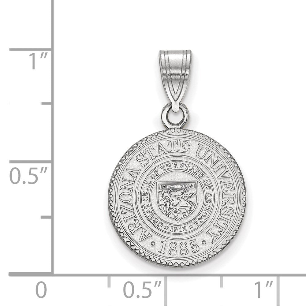 Sterlingsilber Rhodiniert Logoart Arizona State University Mittel Wappen Anhänger