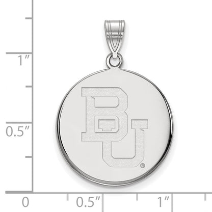 Sterlingsilber Rhodiniert Logoart Baylor University Bears Groß Plättchen Anhänger
