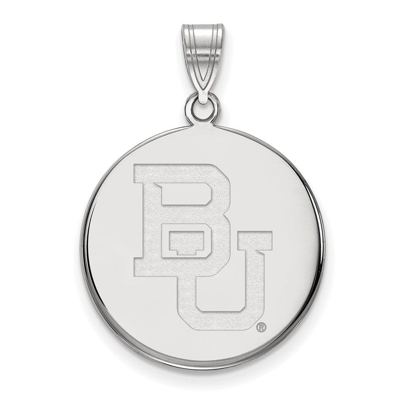 Sterlingsilber Rhodiniert Logoart Baylor University Bears Groß Plättchen Anhänger