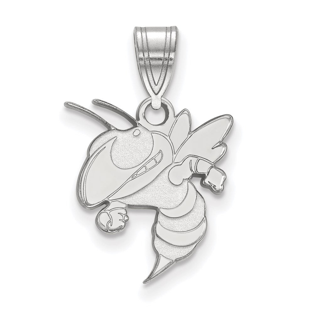 Sterlingsilber Rhodiniert Logoart Georgia Institut Of Technologie Gelb Jacke Mittel Anhänger