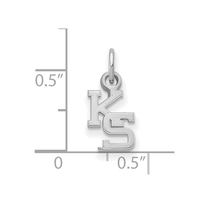 Sterlingsilber Rhodiniert Logoart Kansas State University K S Extra Klein Anhänger