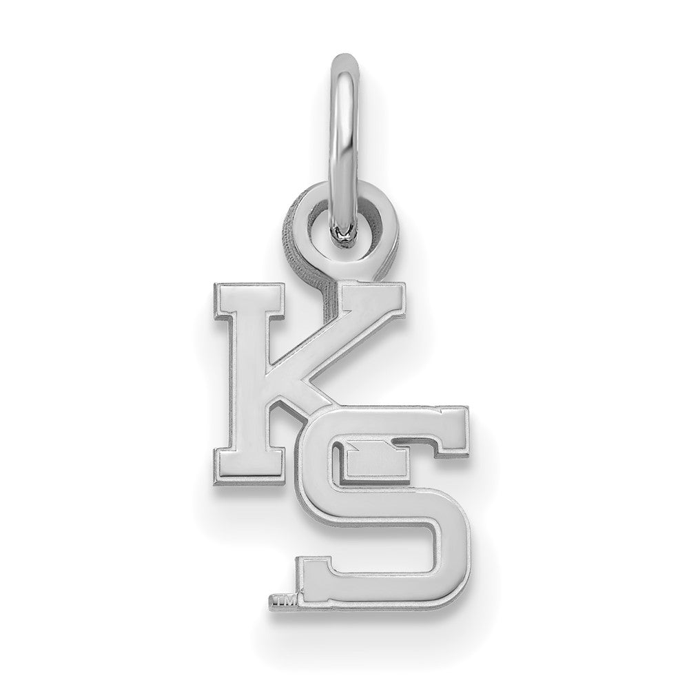 Sterlingsilber Rhodiniert Logoart Kansas State University K S Extra Klein Anhänger