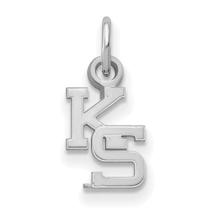 Sterlingsilber Rhodiniert Logoart Kansas State University K S Extra Klein Anhänger