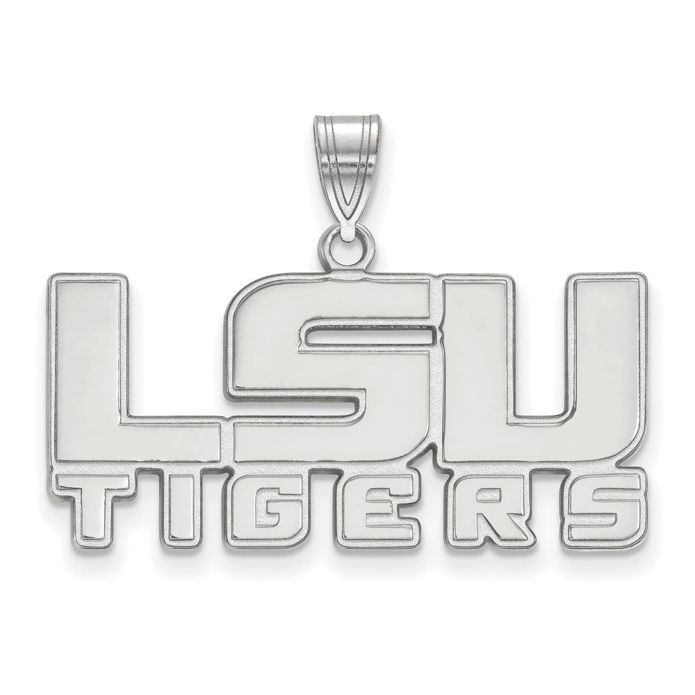 Sterlingsilber Rhodiniert Logoart Louisiana State University L S U Tigers Mittel Anhänger