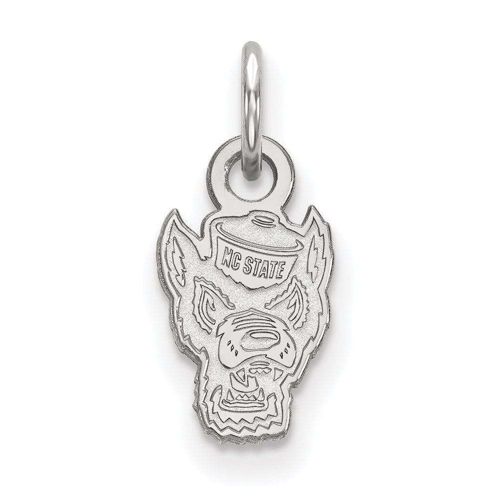 Sterlingsilber Rhodiniert Logoart North Carolina State University Wolf Extra Klein Anhänger