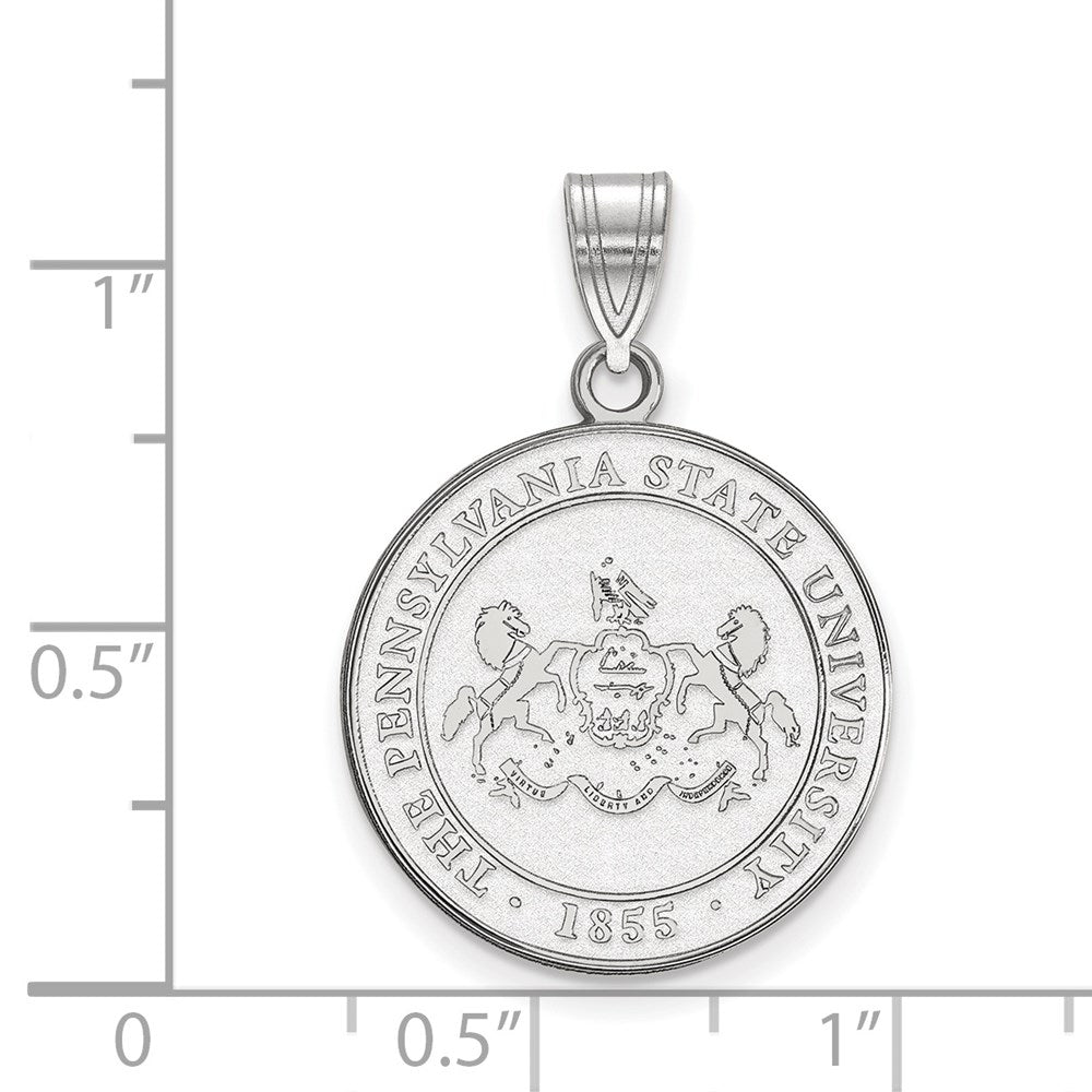 Sterlingsilber Rhodiniert Logoart Penn State University Groß Wappen Anhänger