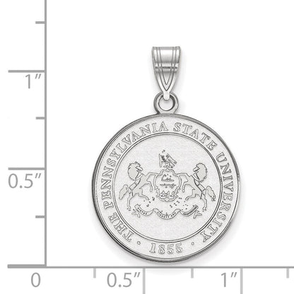 Sterlingsilber Rhodiniert Logoart Penn State University Groß Wappen Anhänger