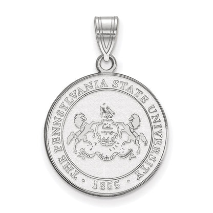 Sterlingsilber Rhodiniert Logoart Penn State University Groß Wappen Anhänger