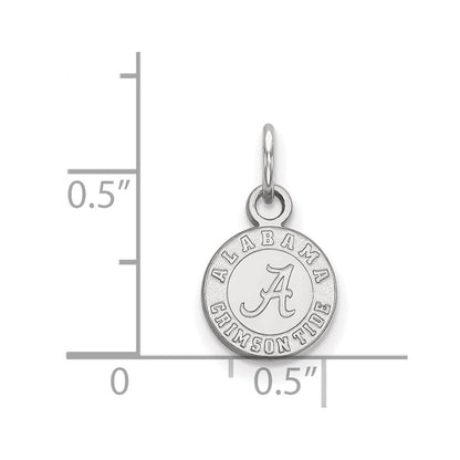 Sterlingsilber Rhodiniert Logoart University Of Alabama Crimson Tide Extra Klein Plättchen Anhänger