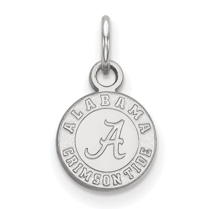 Sterlingsilber Rhodiniert Logoart University Of Alabama Crimson Tide Extra Klein Plättchen Anhänger