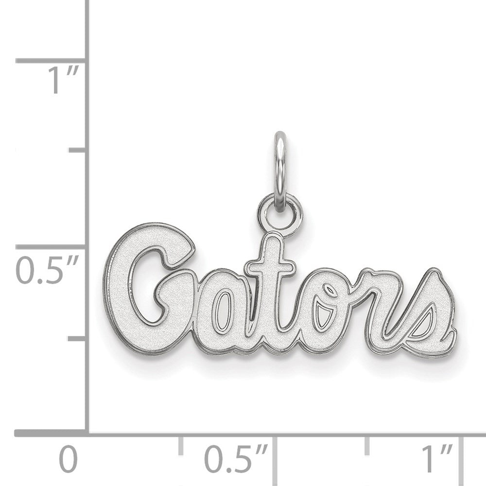 Sterlingsilber Rhodiniert Logoart University Of Florida Gators Schreibschrift Extra Klein Anhänger