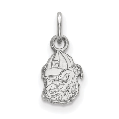 10K Weißgold Logoart University Of Georgia Bulldog Extra Klein Anhänger